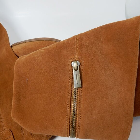 Michael Kors Harlow Over The Knee OTK BOOTS Size 9 Brown Suede Side Zip NEW $325 - Picture 13 of 15